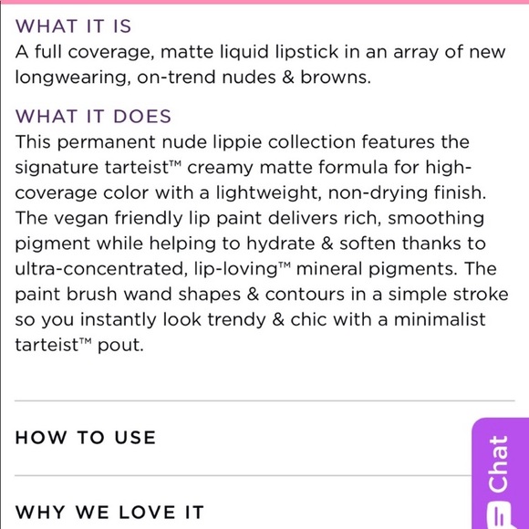 Tarte - Tarteist Lip Paint - Crop Top. NWT - Picture 4 of 7